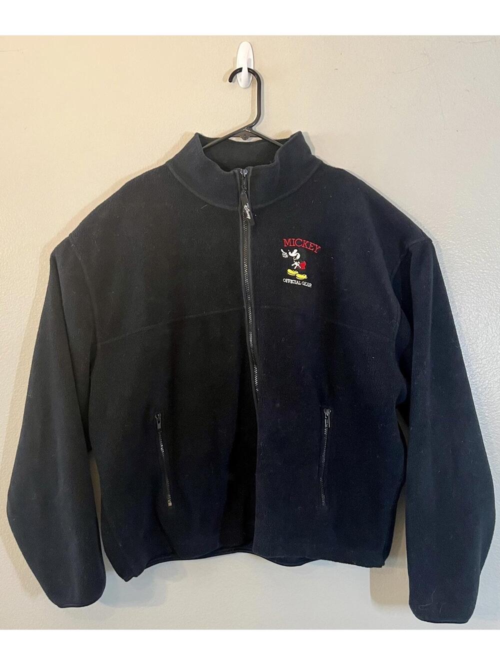 The Disney Store Mickey Mouse Black Fleece Full Zip Up Size XXL